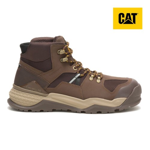 Caterpillar Provoke Mid Waterproof Alloy Toe Miesten Turvakengät Suklaa (QKMDZ)